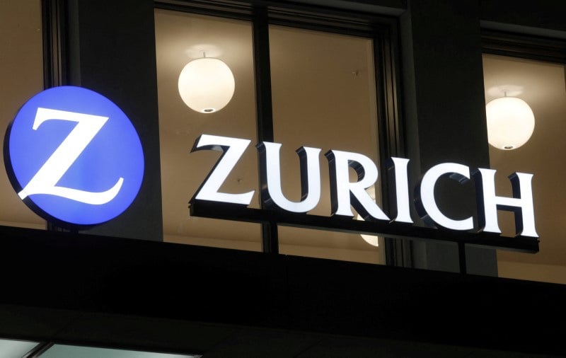 Le logo de zurich insurance a son siege a zurich