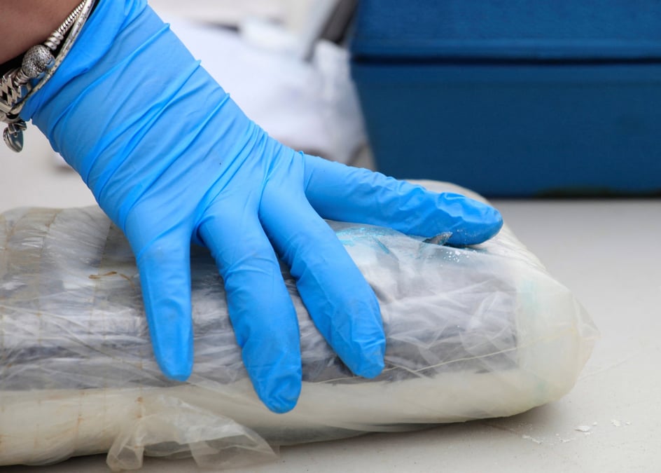 Un paquet de cocaine saisi par la police