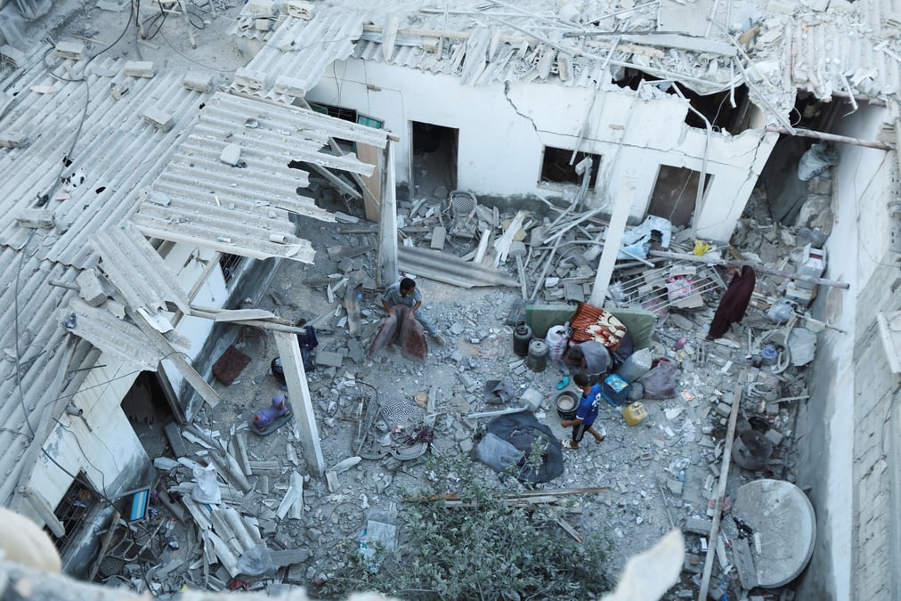 Site d'une frappe israelienne a deir al balah