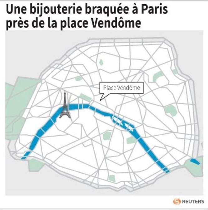 Nouvelle attaque d'une bijouterie près de la place Vendôme