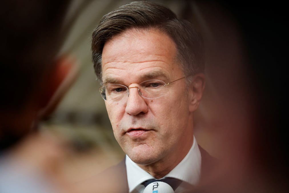 Mark rutte lors d'un sommet informel des dirigeants de l'union europeenne a bruxelles