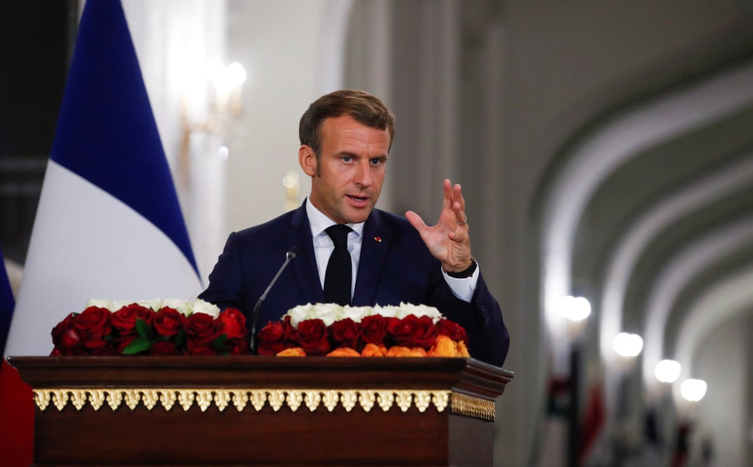 Macron a bagdad affiche le soutien de la france a la souverainete irakienne