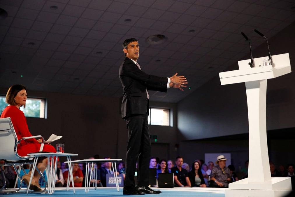 Grande-bretagne: sunak et truss s'opposent lors d'un debat sur la recession a venir
