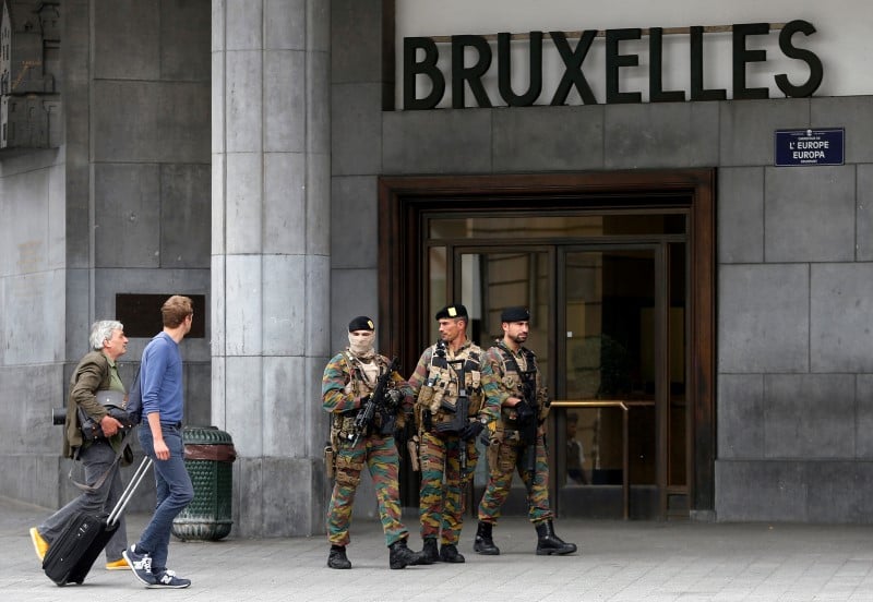 Alerte a la bombe a la gare centrale de bruxelles