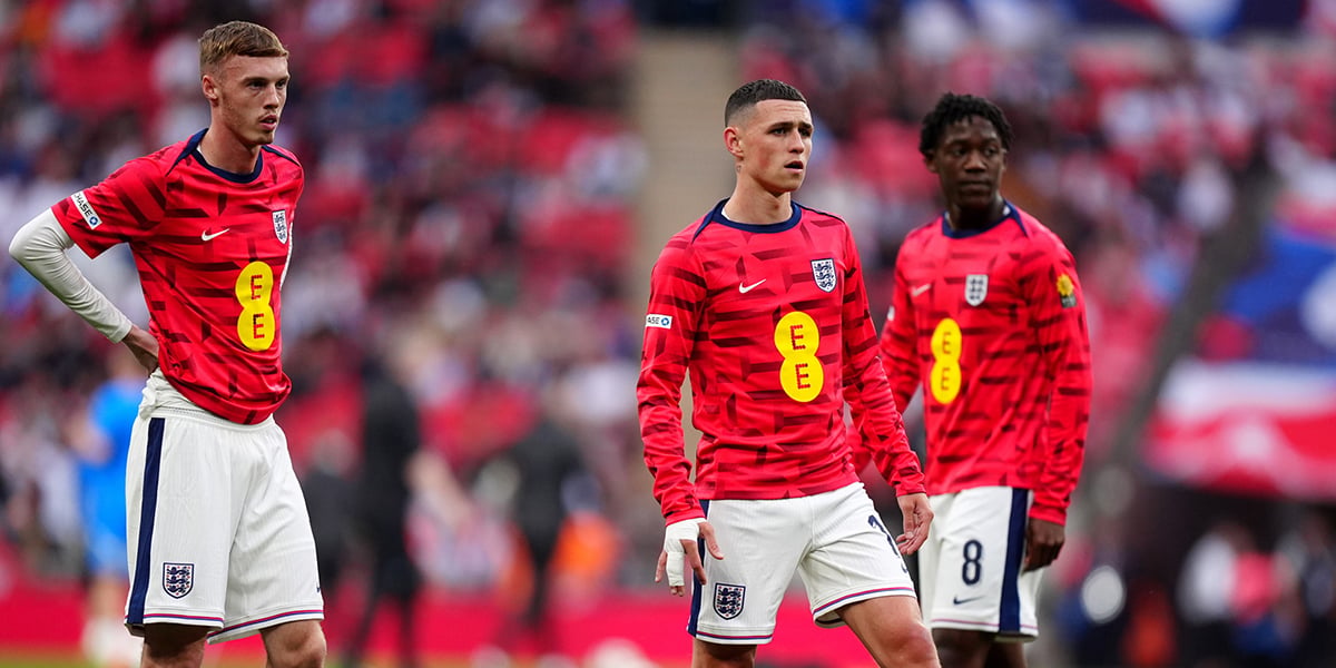 Cole Palmer et Phil Foden (au premier plan) le 7 juin à Wembley.