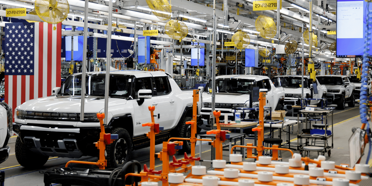 Usine d'assemblage de vehicules electriques "factory zero" de general motors a detroit