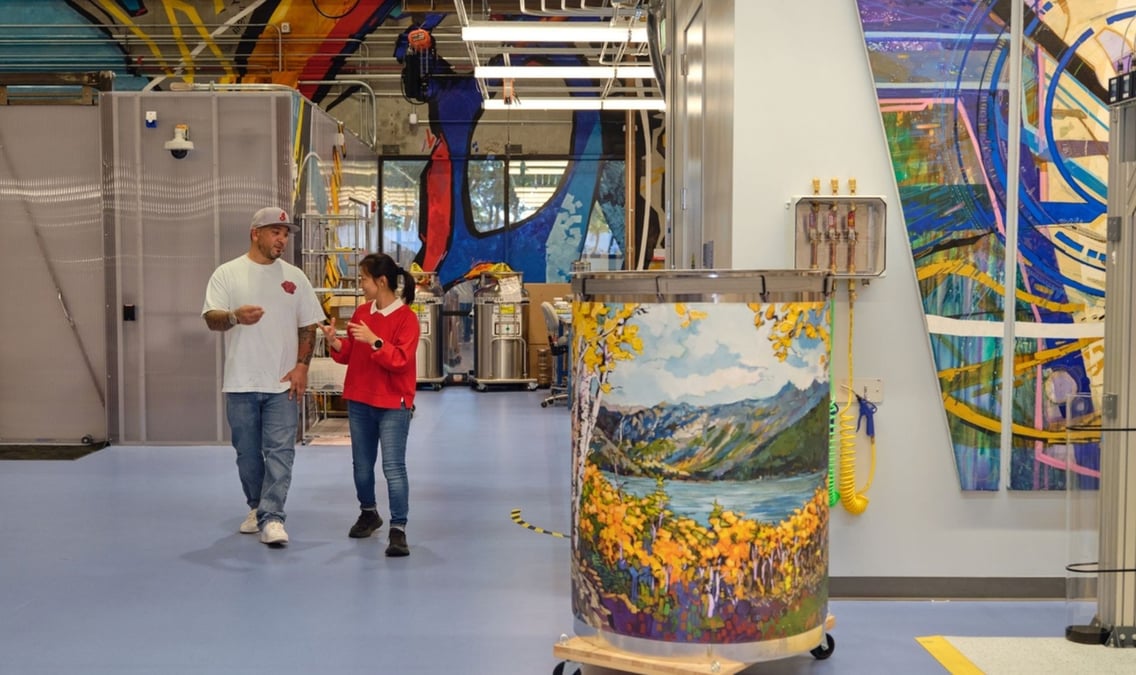 Le laboratoire de recherche dédié à l'informatique quantique de Google, à Santa Barbara, aux Etats-Unis.