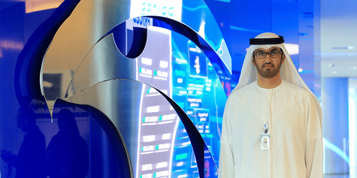Ahmed Al Jaber, ministre d'État des Émirats arabes unis, et directeur général de la compagnie pétrolière nationale d'Abou Dhabi (Adnoc)