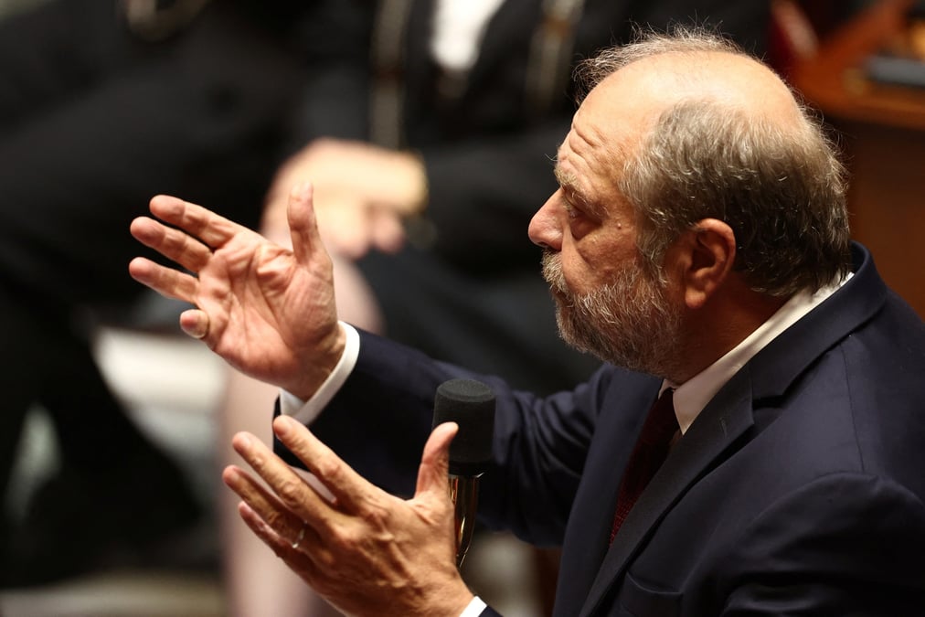 Le ministre francais de la justice, eric dupond-moretti