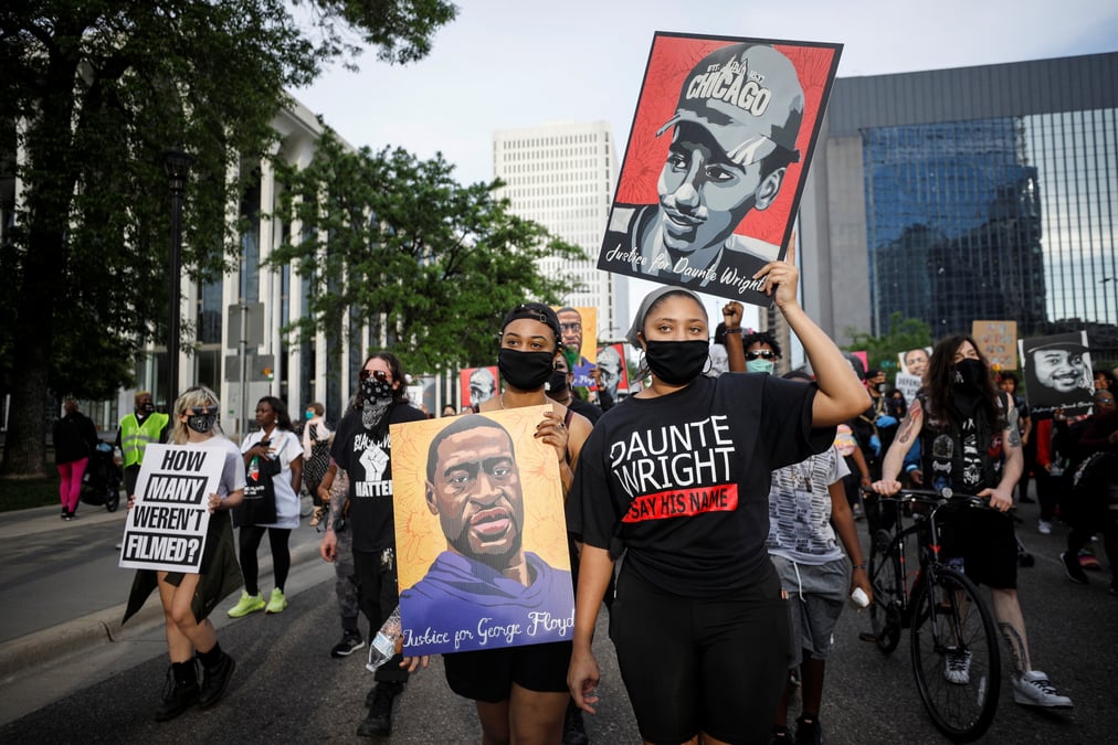 Etats-unis: marche en hommage a george floyd, un an apres sa mort