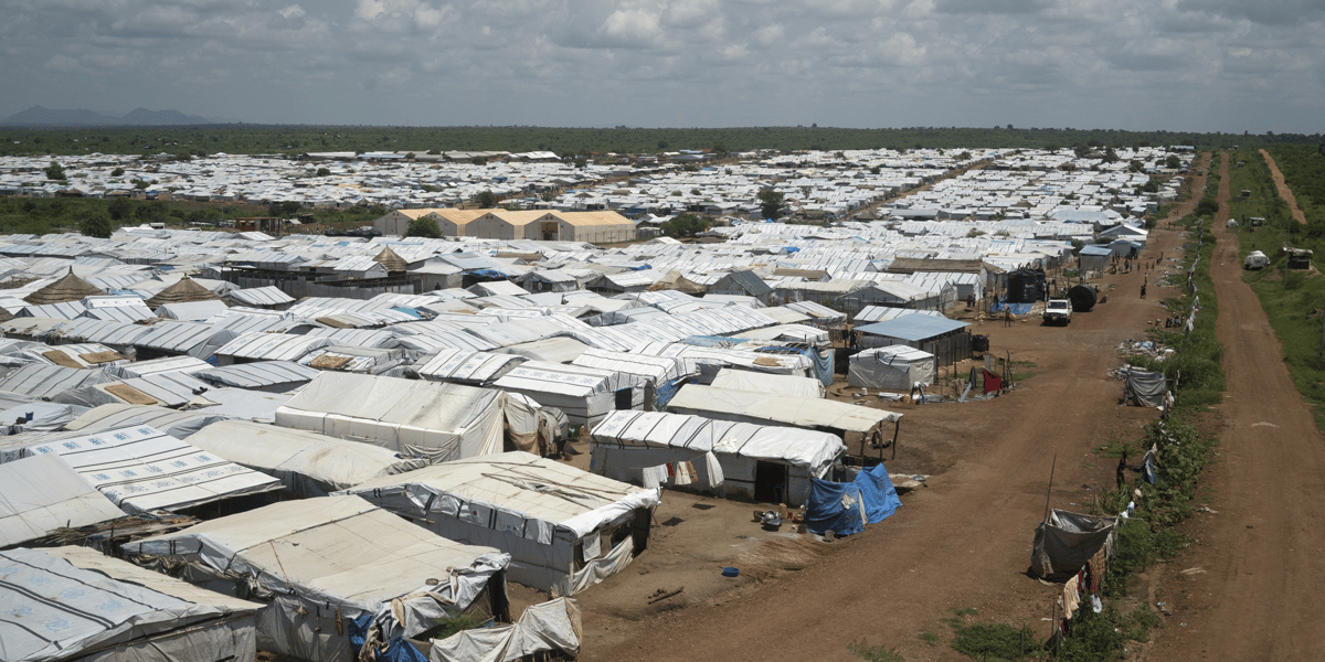 Camp de réfugiés au sud soudan