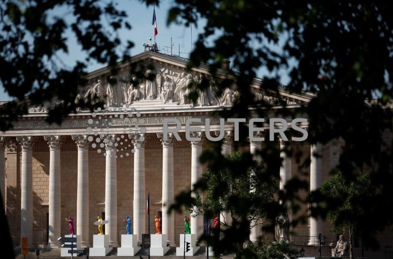 Le palais bourbon ou siege l'assemblee nationale a paris
