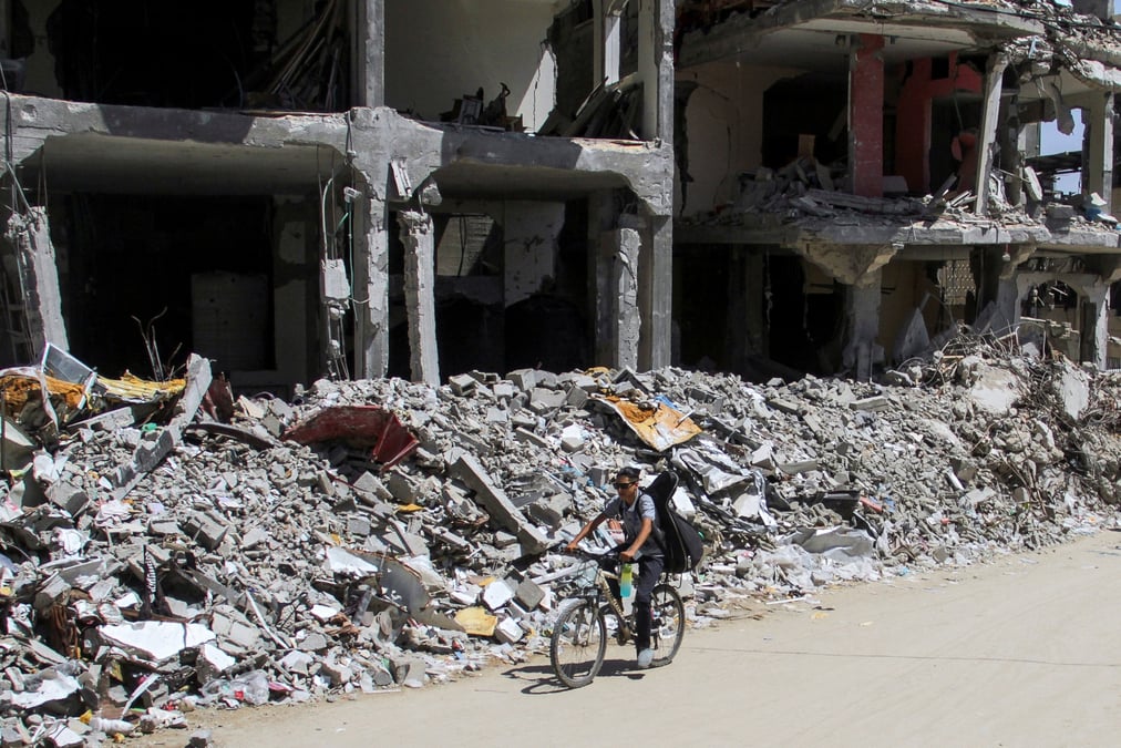 Photo des degats causes par les frappes israeliennes a jabalia