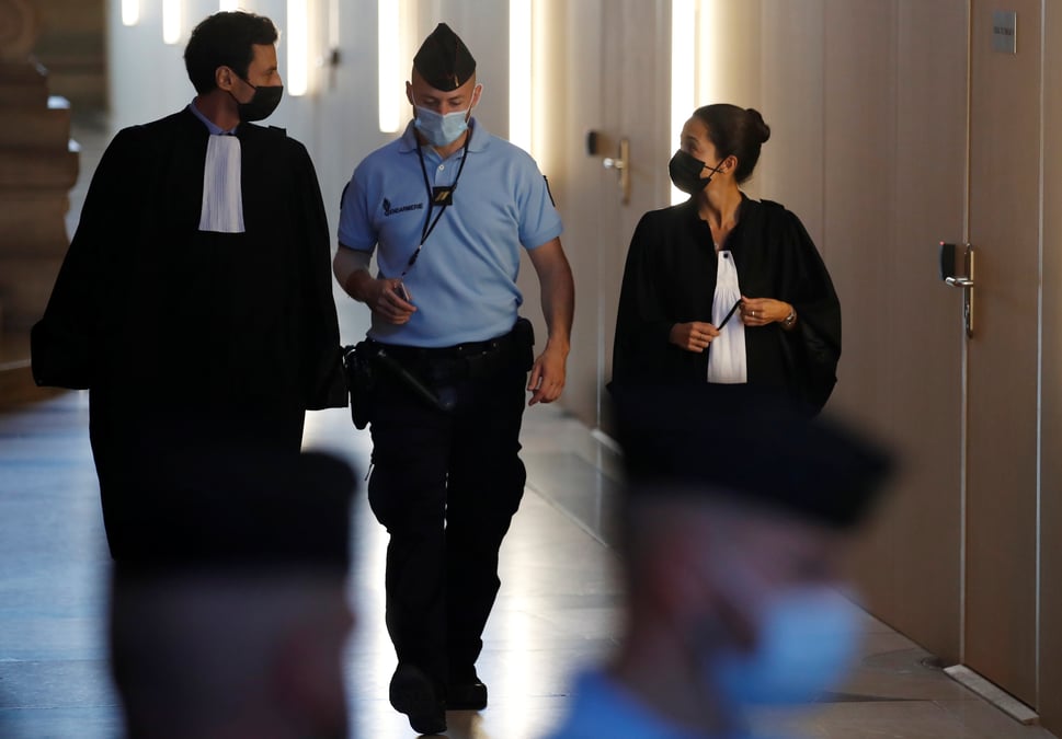 France : salah abdeslam present dans le box des accuses au proces du 13-novembre