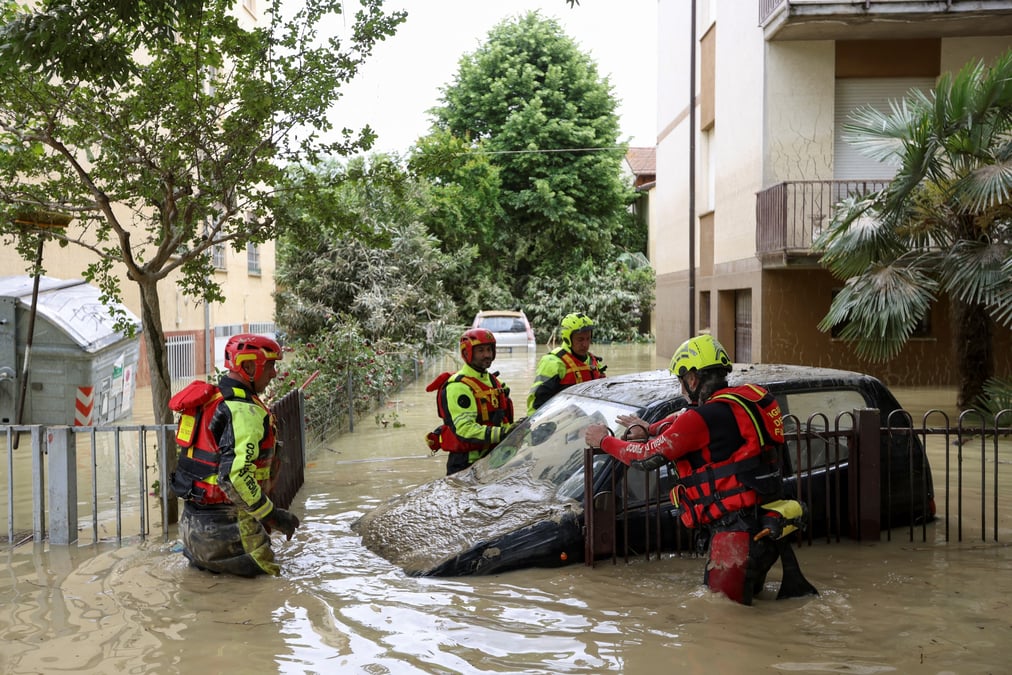 Photo des consequences des inondations meurtrieres dans le nord de l'italie