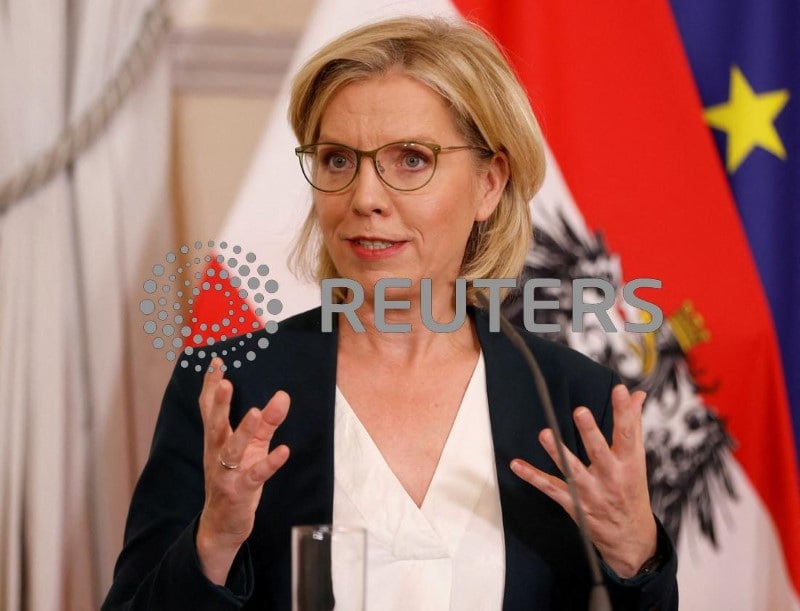 La ministre autrichienne de l'action climatique et de l'energie, leonore gewessler