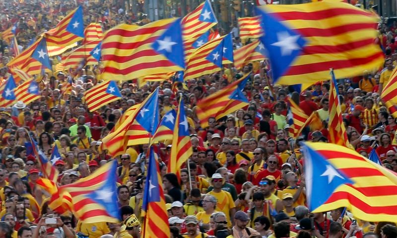Manifestation en Catalogne en faveur du vote sur l'indépendance
