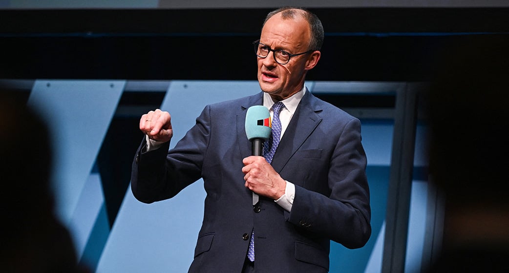 Friedrich Merz, leader de l'Union chrétienne-démocrate (CDU) et candidat à la chancellerie.