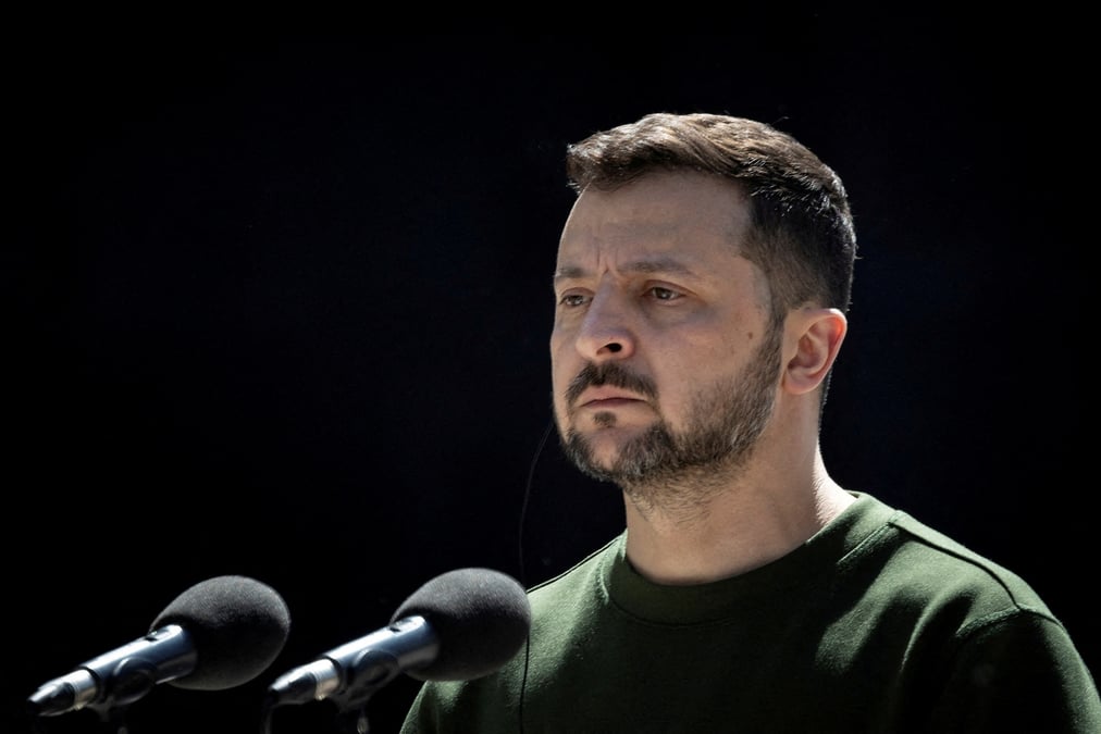 Photo d'archives du president ukrainien, volodimir zelensky