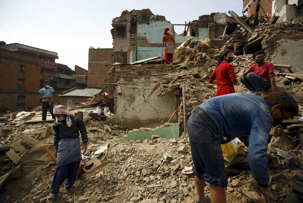 La mousson, menace sanitaire au nepal 
