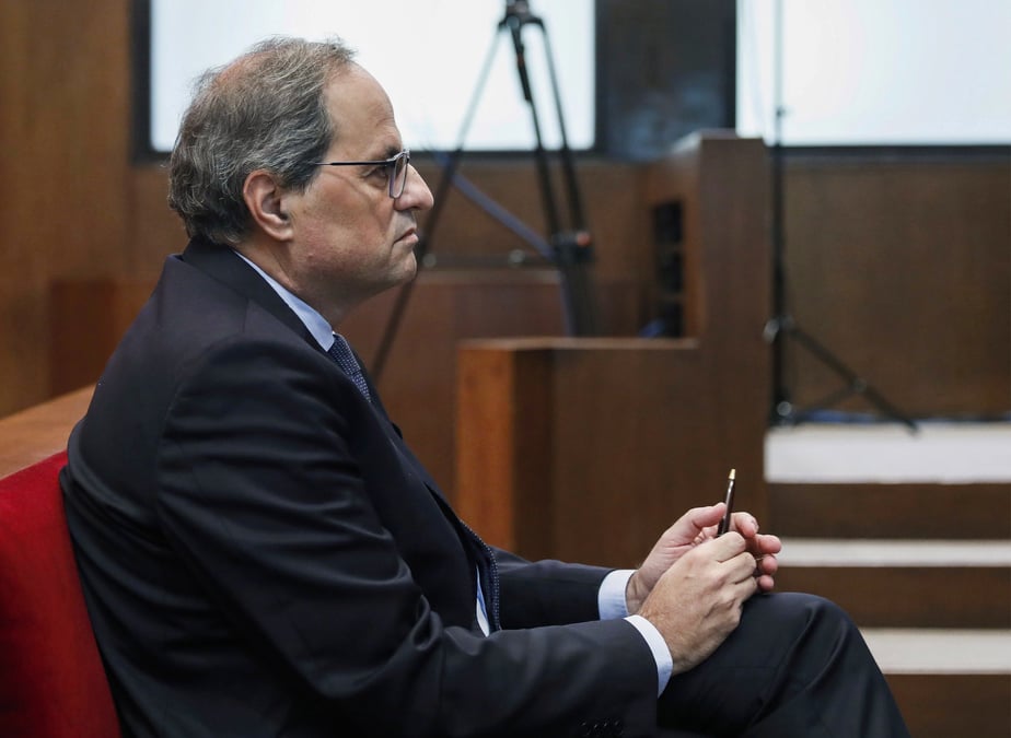 Le president catalan quim torra condamne pour desobeissance