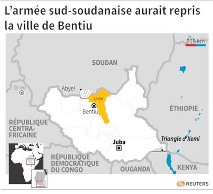L'armée sud-soudanaise annonce la reprise de Bentiu