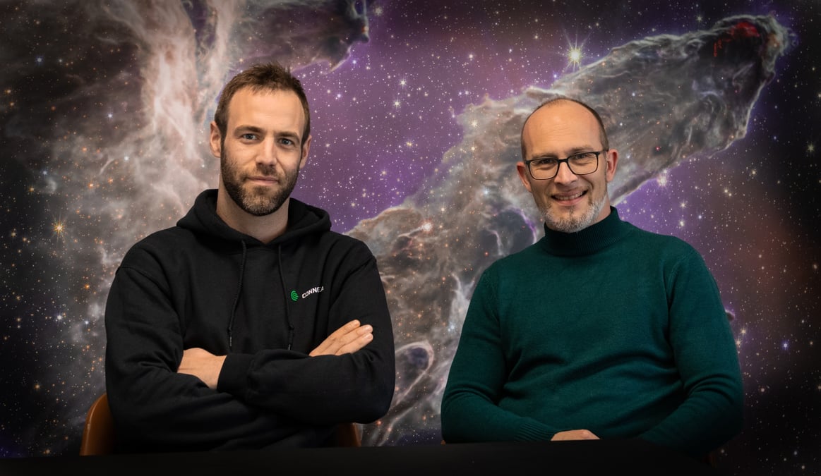 Jérémy Perrin (Connektica) et Nicolas Capet (Anywaves) entendent professionnaliser l'industrie du NewSpace.