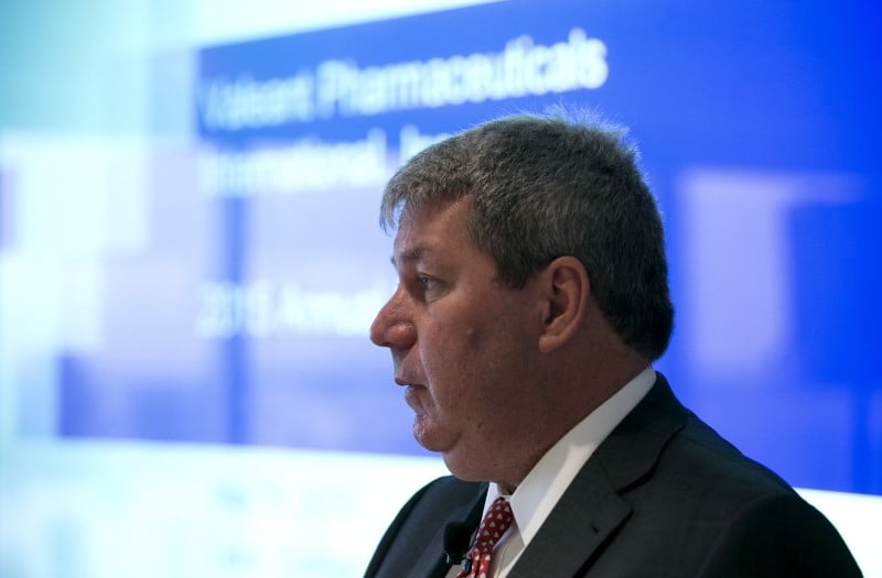 Le directeur general de valeant michael pearson va demissionner