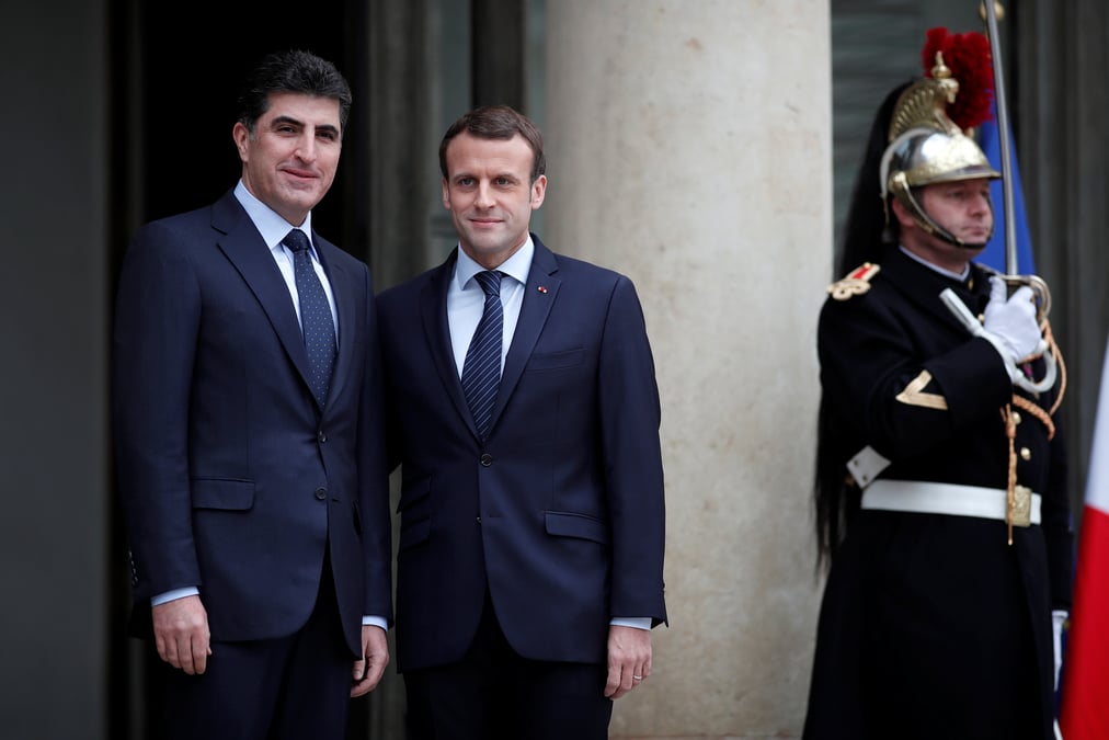 Macron confiant sur la reprise du dialogue entre bagdad et erbil