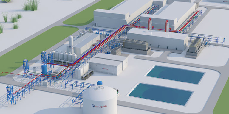 Développé par Air Liquide, l'électrolyseur Normand'Hy de 200 MW doit voir le jour dans la zone industrielle de Port Jérôme. C'est le seul grand projet tricolore entériné.