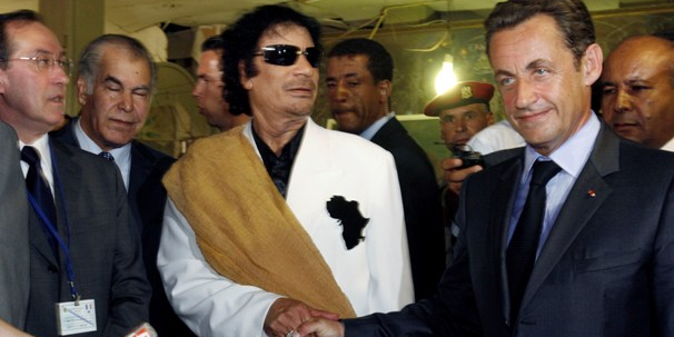 Sarkozy Kadhafi Libye