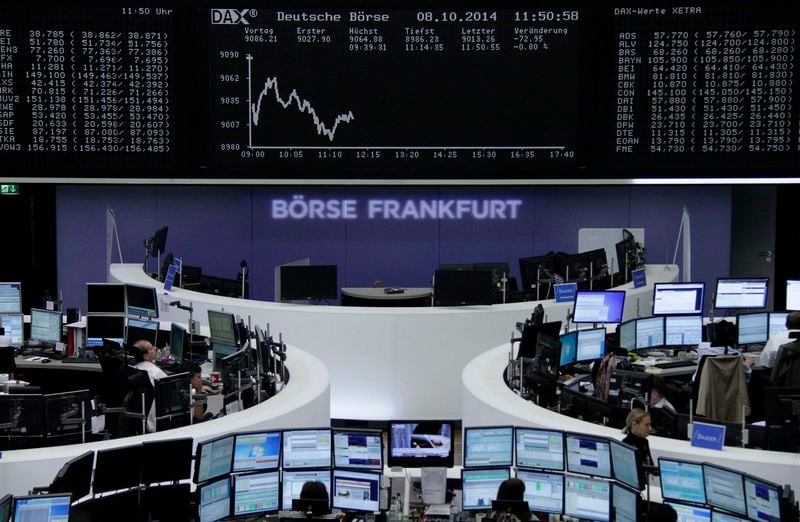 Les Bourses européennes dans le rouge à la mi-séance
