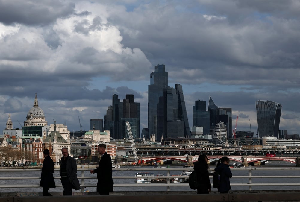 À Londres, la City est au cœur de la finance britannique.