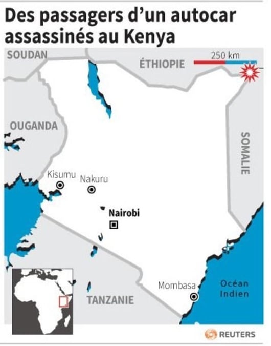 Vingt-huit passagers d'un autocar assassinés au Kenya
