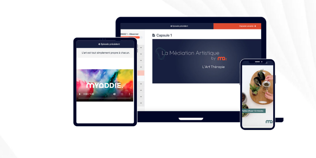 La plateforme My Addie propose des programmes spécifiques à différentes addictions afin d'aider à désactiver progressivement les mécanismes de la pulsion addictive.