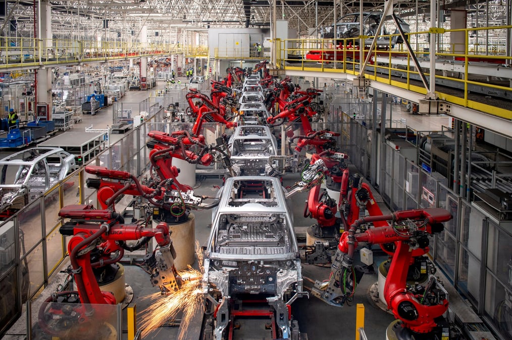 Usine de vehicules electriques a jinhua, en chine