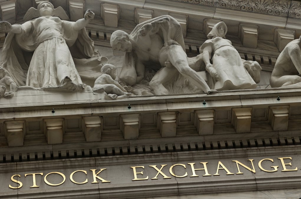 La bourse de wall street, a new york