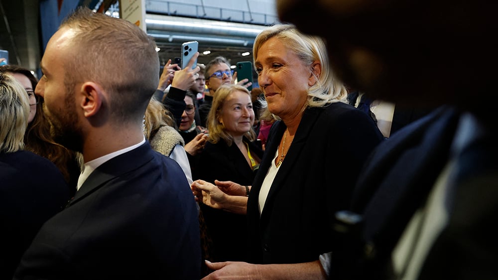 Marine Le Pen au Salon de l’agriculture, samedi 1er mars 2025 à Paris.