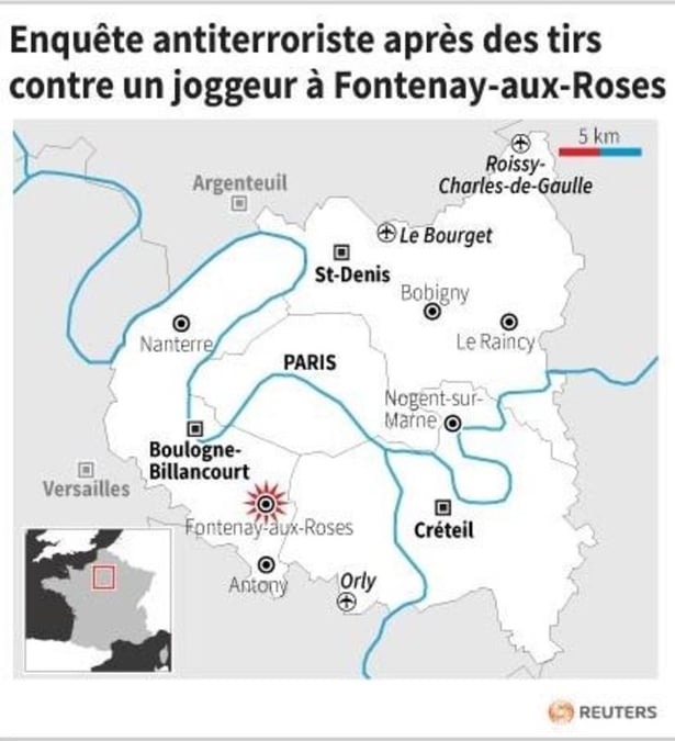Enquete antiterroriste apres des tirs contre un joggeur a fontenay-aux-roses