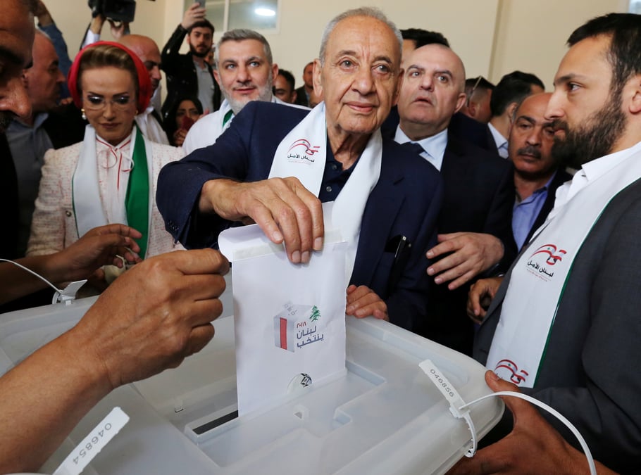 Liban: berri reelu pour la sixieme fois a la presidence de l'assemblee