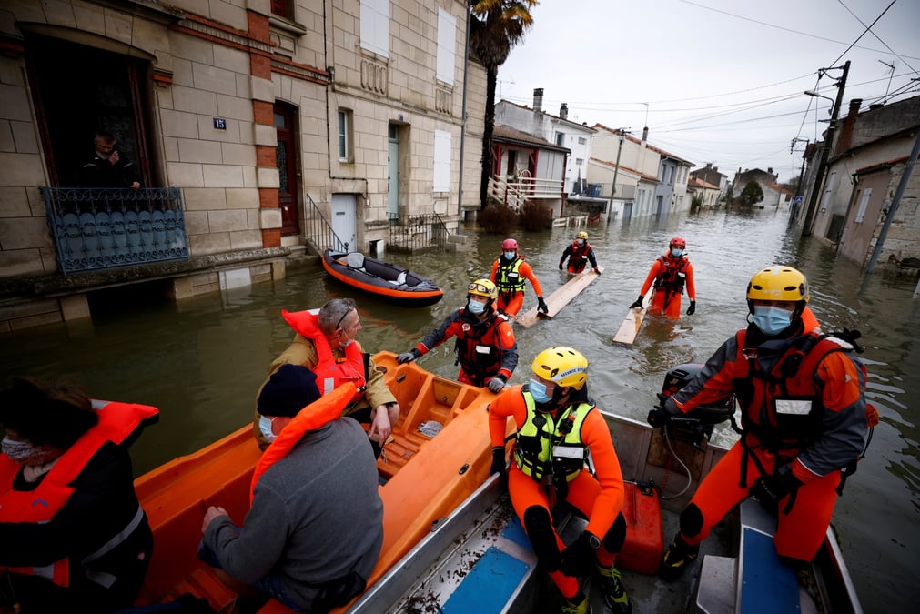 Photo d'une inondation a saintes