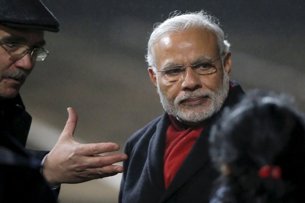 Le premier ministre indien modi en russie