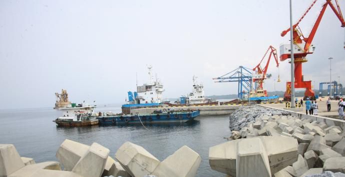Port autonome de Kribi au Cameroun.