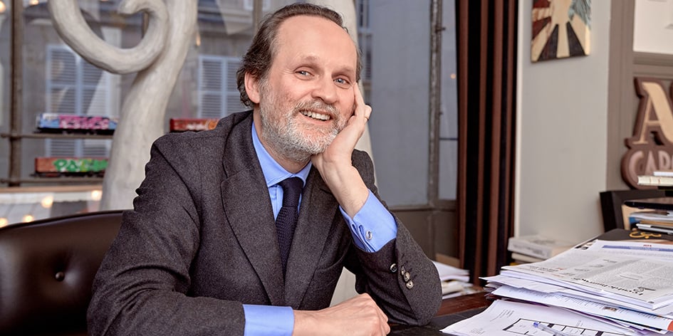Jean-Marc Dumontet, le 29 février dans son bureau, rue de Monceau à Paris.