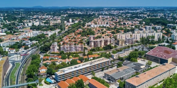 Montpellier vue du ciel