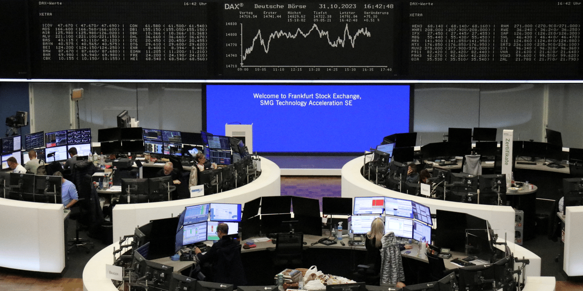 L'indice allemand dax a la bourse de francfort