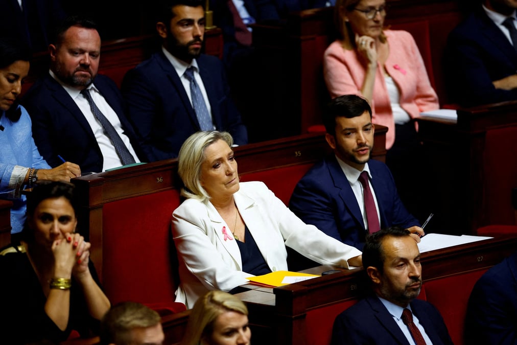 Le premier ministre francais barnier prononce son discours de politique generale devant le parlement a paris.
