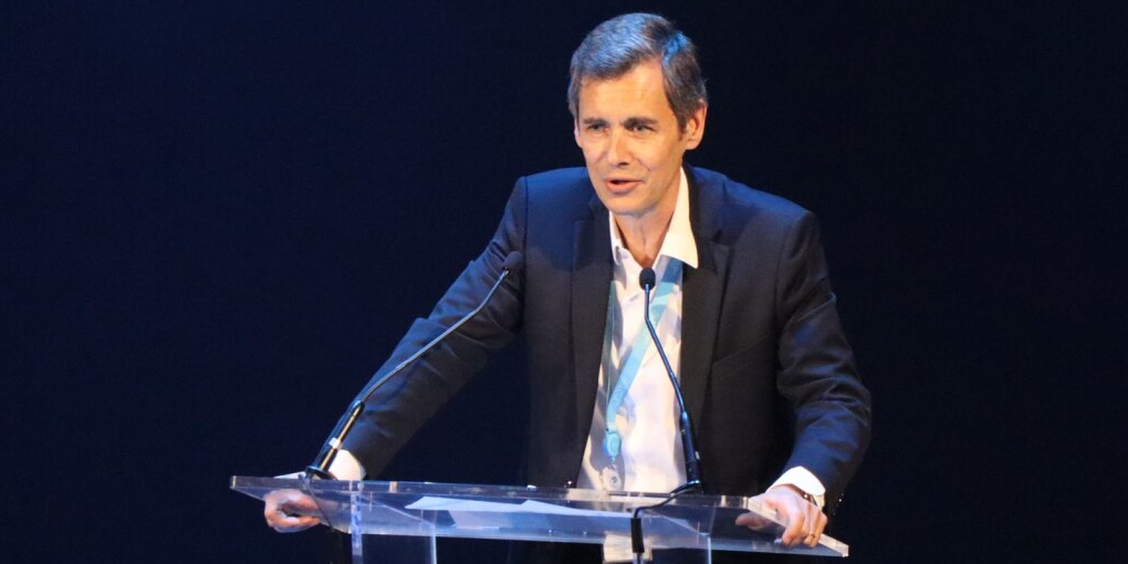 Sébastien Bougon, le 4 juin 2024, lors du Flying Whales Day.