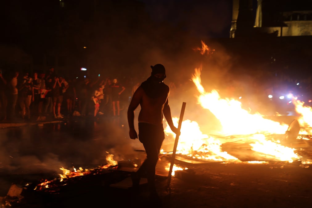 Heurts au liban entre forces de l'ordre et manifestants