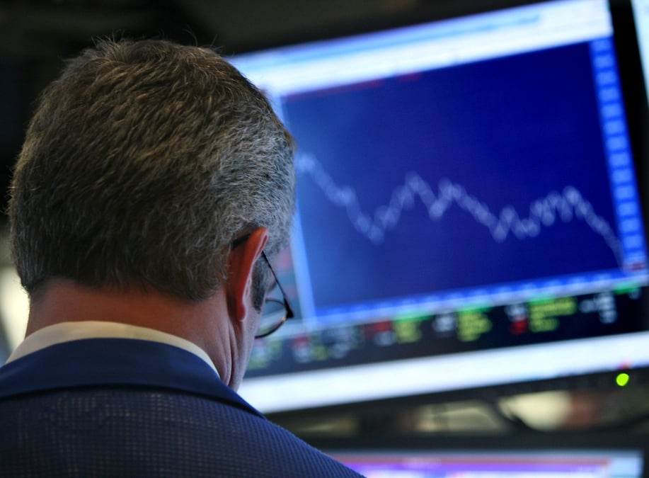 Un trader a la bourse de new york